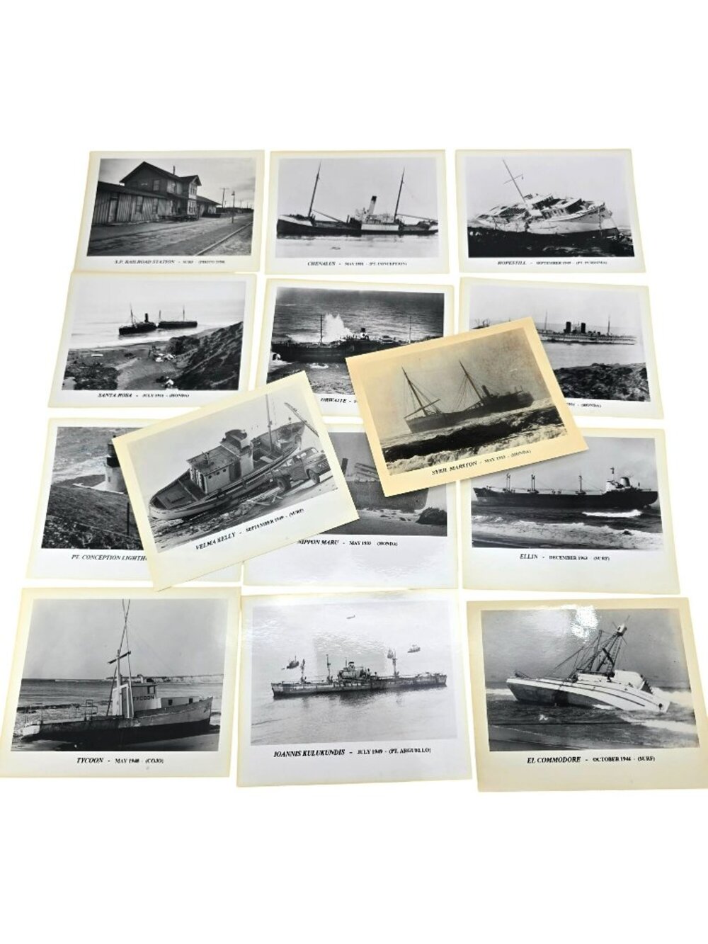 Vintage Maritime Postcard Collection Of 14 Black & White Ship Photographs LI636
